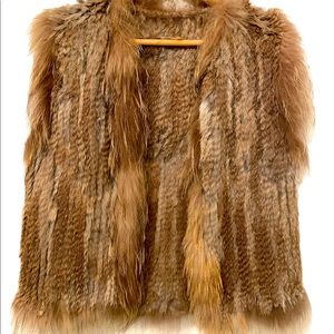 Fur Vest in Rabbit & Fox